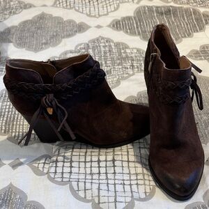 Franco Sarto Dark Brown Ankle Booties